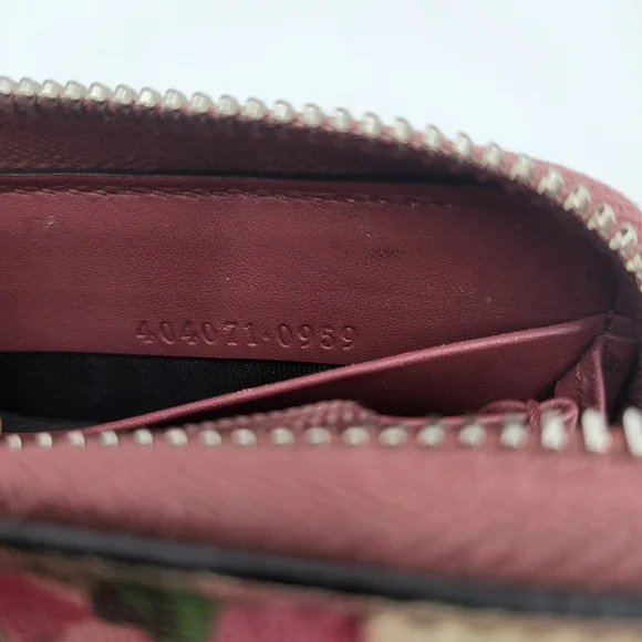 GUCCI GG Supreme Blooms Round Zip Long Wallet Floral Print Pink Canvas Leather.. - Picture 6 of 14